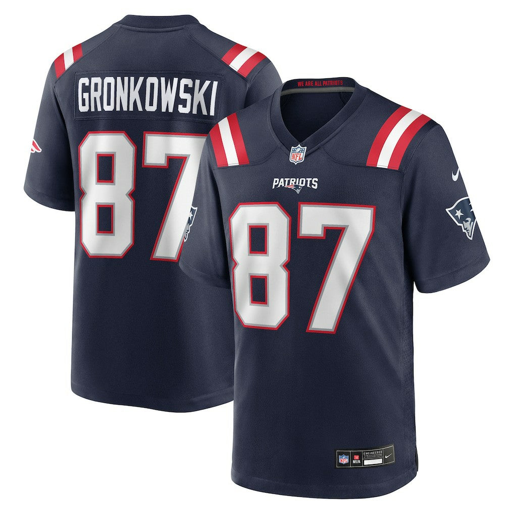 Nike Rob Gronkowski New England Patriots Team Retired Player Game Jersey Navy