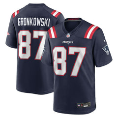 Nike Rob Gronkowski New England Patriots Team Retired Player Game Jersey Navy