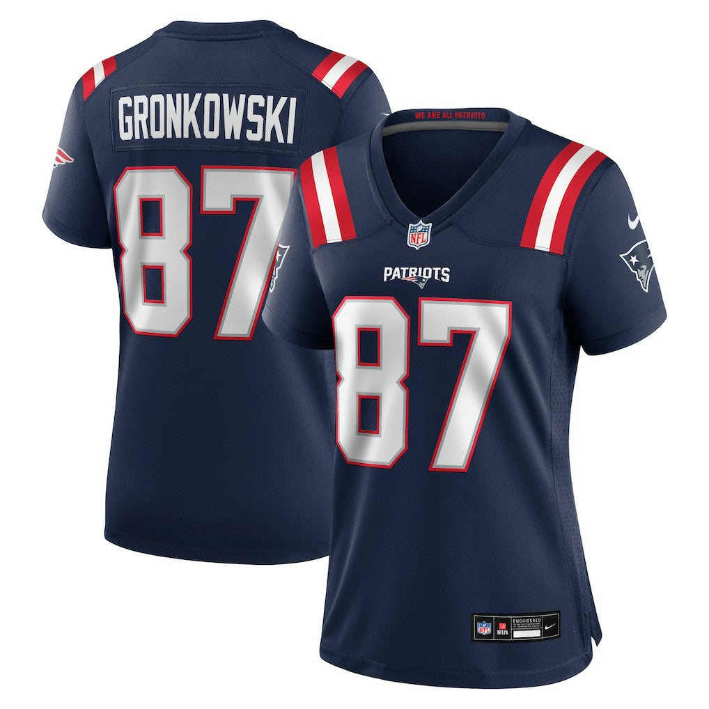 Nike Rob Gronkowski New England Patriots Women's Team Retired Player Game Jersey Navy