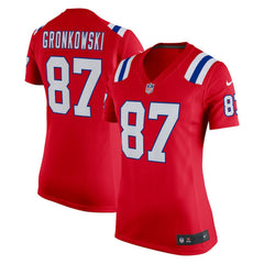 Nike Rob Gronkowski New England Patriots Women's Alternate Retired Player Game Jersey Red