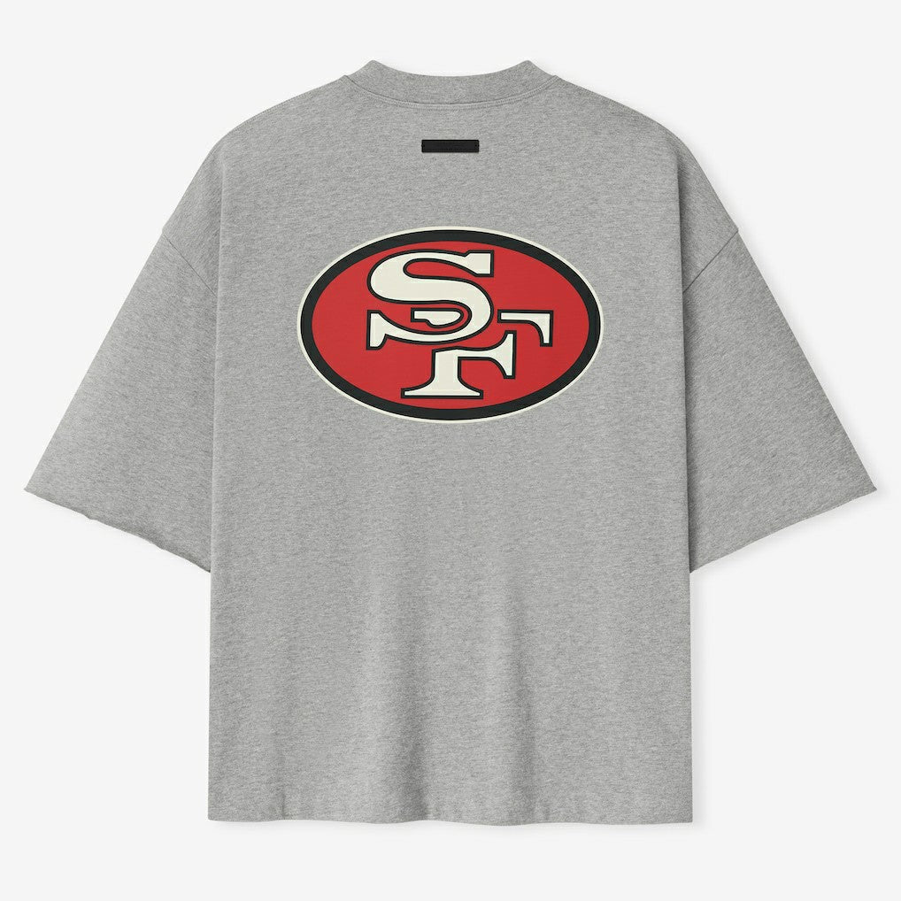 San Francisco 49ers Fear of God x NFL Unisex 3/4-Sleeve T-Shirt Heather Gray
