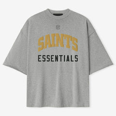 New Orleans Saints Fear of God x NFL Unisex 3/4-Sleeve T-Shirt Heather Gray