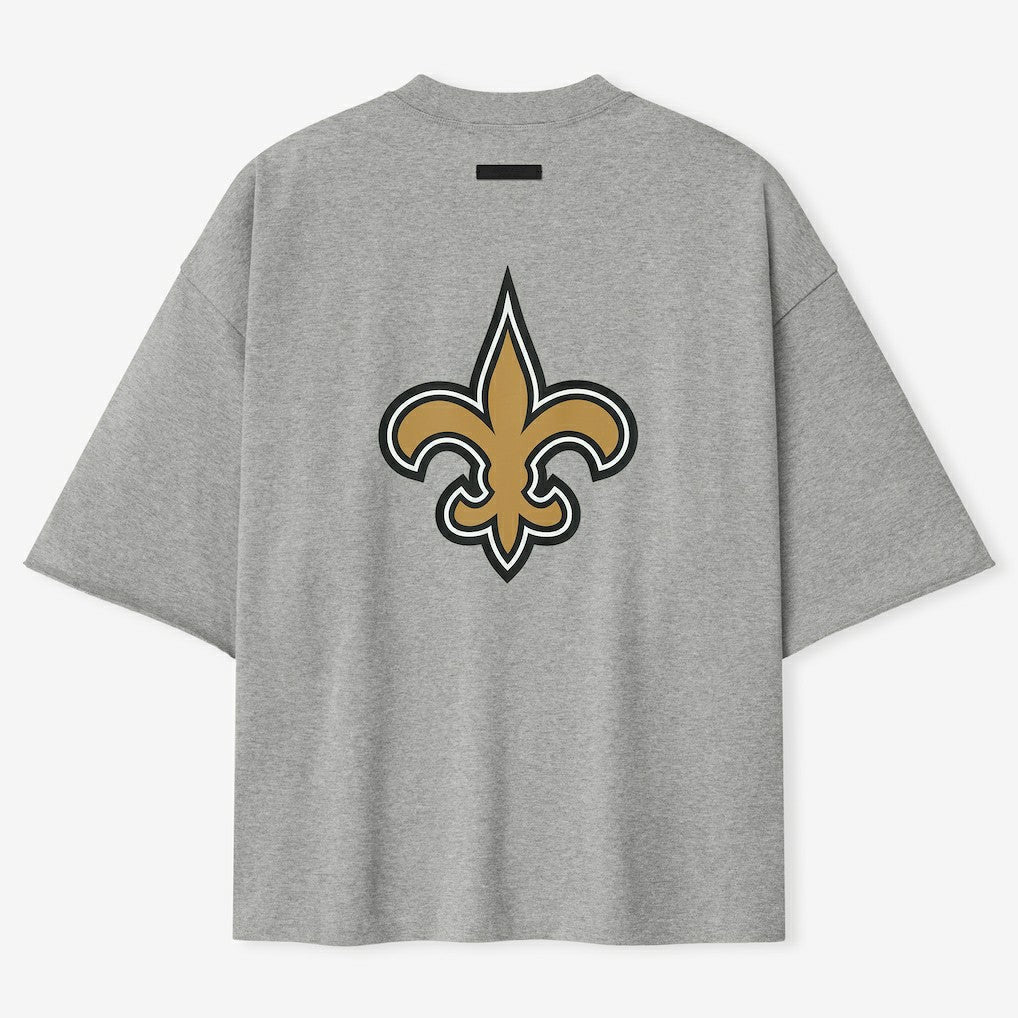 New Orleans Saints Fear of God x NFL Unisex 3/4-Sleeve T-Shirt Heather Gray