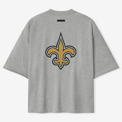 New Orleans Saints Fear of God x NFL Unisex 3/4-Sleeve T-Shirt Heather Gray