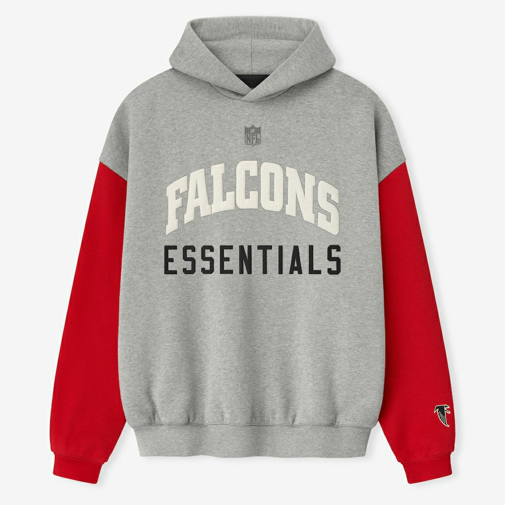 Atlanta Falcons Fear of God x NFL Unisex Sport Hoodie Heather Gray/Red