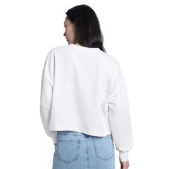 Dallas Mavericks G-III 4Her by Carl Banks Women's Bleachers Cropped French Terry Sweatshirt White