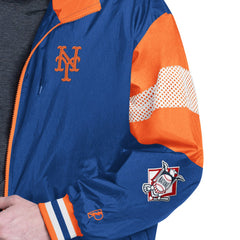 New York Mets Pro Player Legacy Lightweight Full-Zip Hooded Jacket - Royal/Orange - MLB on Sale