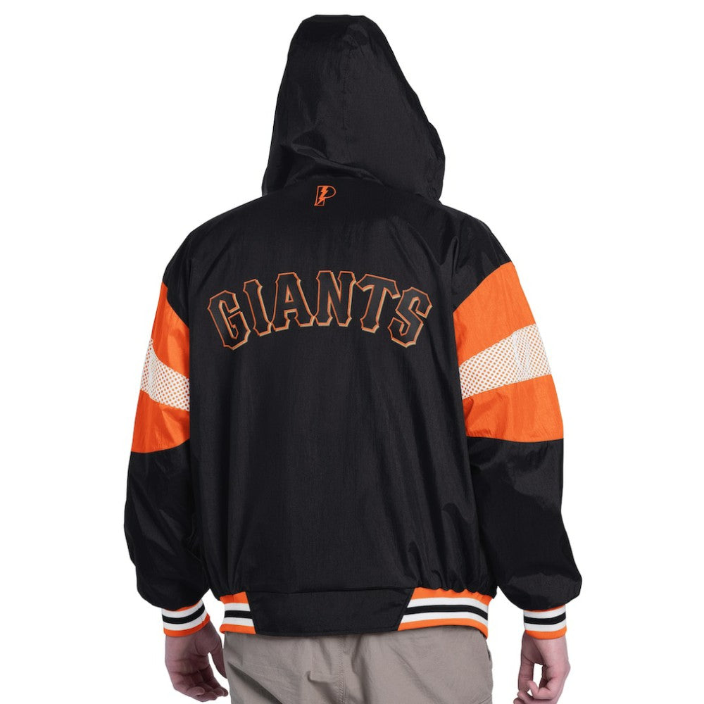 San Francisco Giants Pro Player Legacy Lightweight Full-Zip Hooded Jacket - Black/Orange - MLB Lifestyle