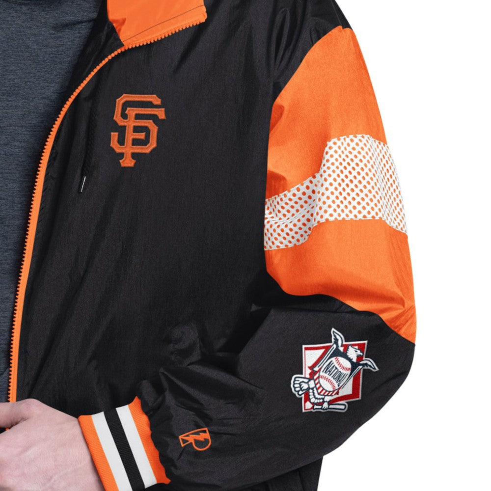San Francisco Giants Pro Player Legacy Lightweight Full-Zip Hooded Jacket - Black/Orange - MLB Lifestyle