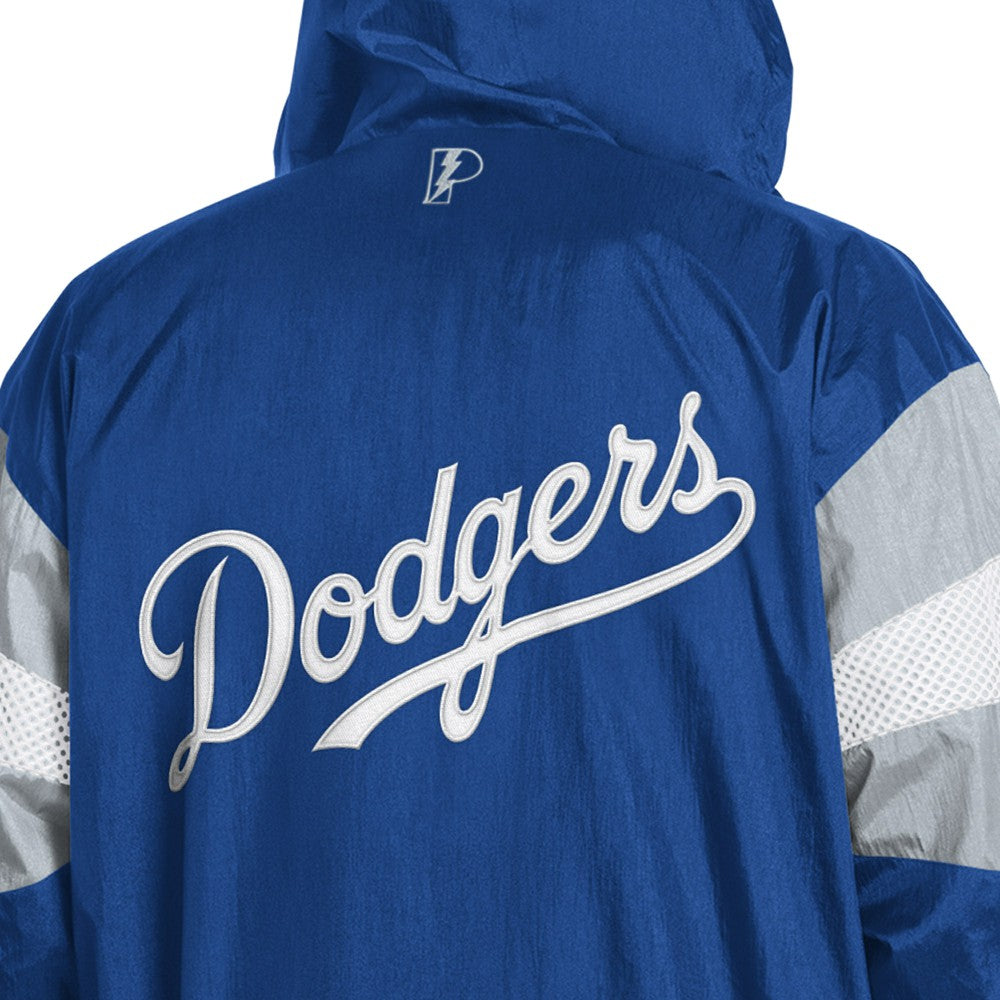 Los Angeles Dodgers Pro Player Legacy Lightweight Full-Zip Hooded Jacket - Royal/Gray - MLB Sale