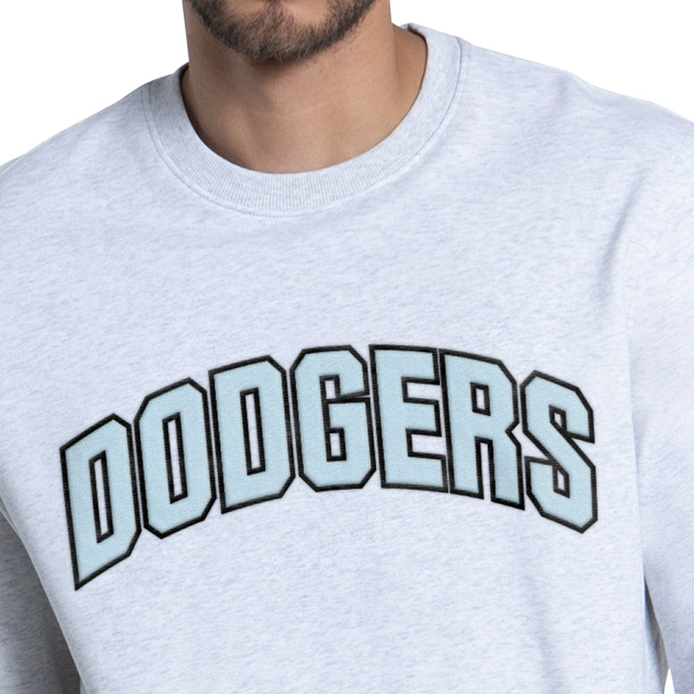 Los Angeles Dodgers Starter Face of Ice Blue French Terry Sweatshirt - Gray - MLB Sale