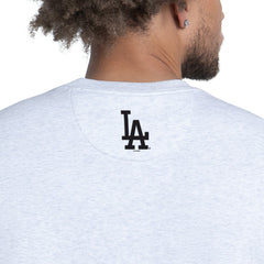 Los Angeles Dodgers Starter Face of Ice Blue French Terry Sweatshirt - Gray - MLB Sale
