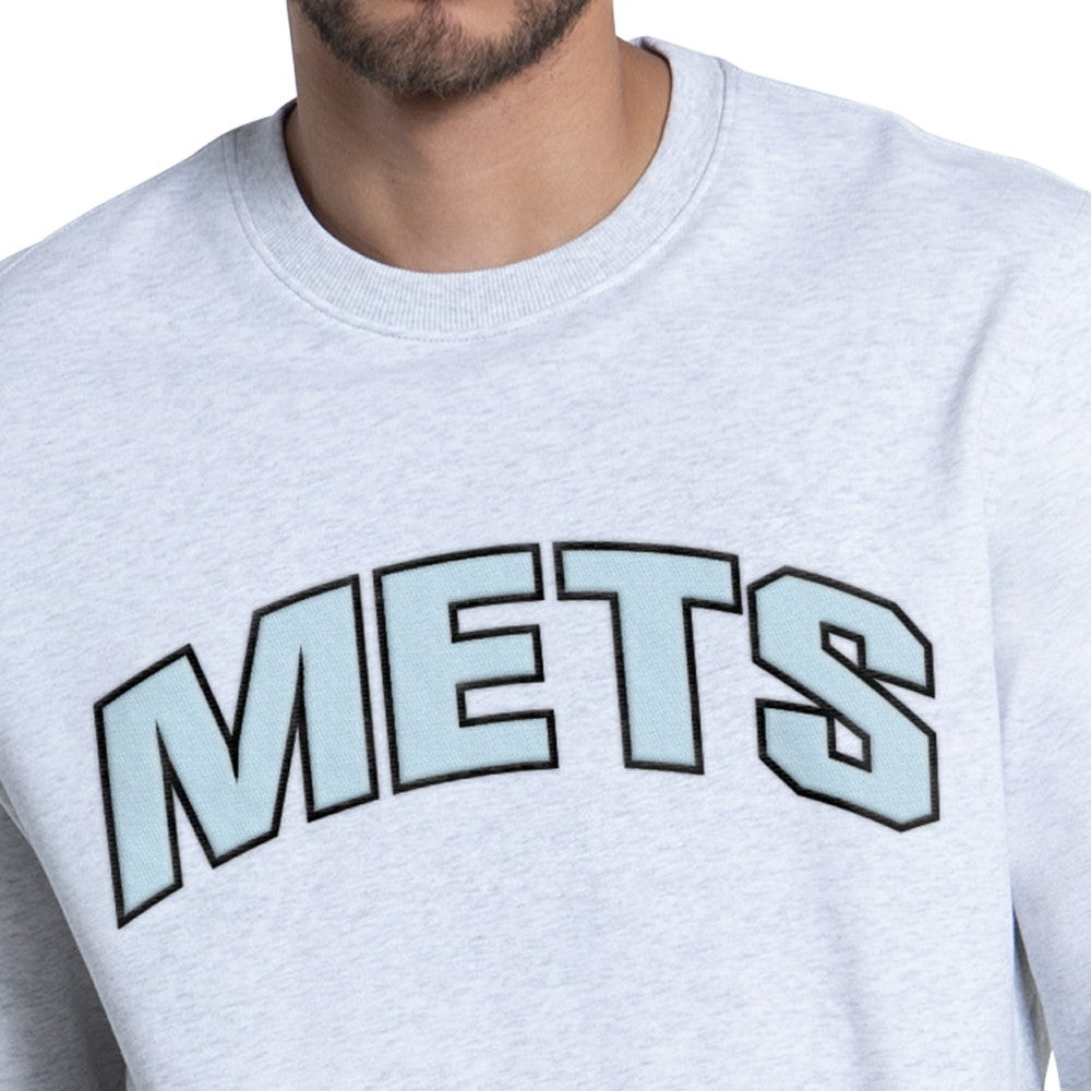 New York Mets Starter Face of Ice Blue French Terry Sweatshirt - Gray - MLB Online