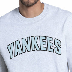 New York Yankees Starter Face of Ice Blue French Terry Sweatshirt - Gray - MLB on Sale