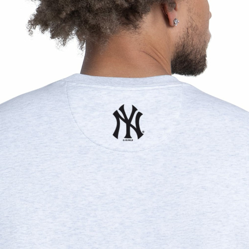 New York Yankees Starter Face of Ice Blue French Terry Sweatshirt - Gray - MLB on Sale