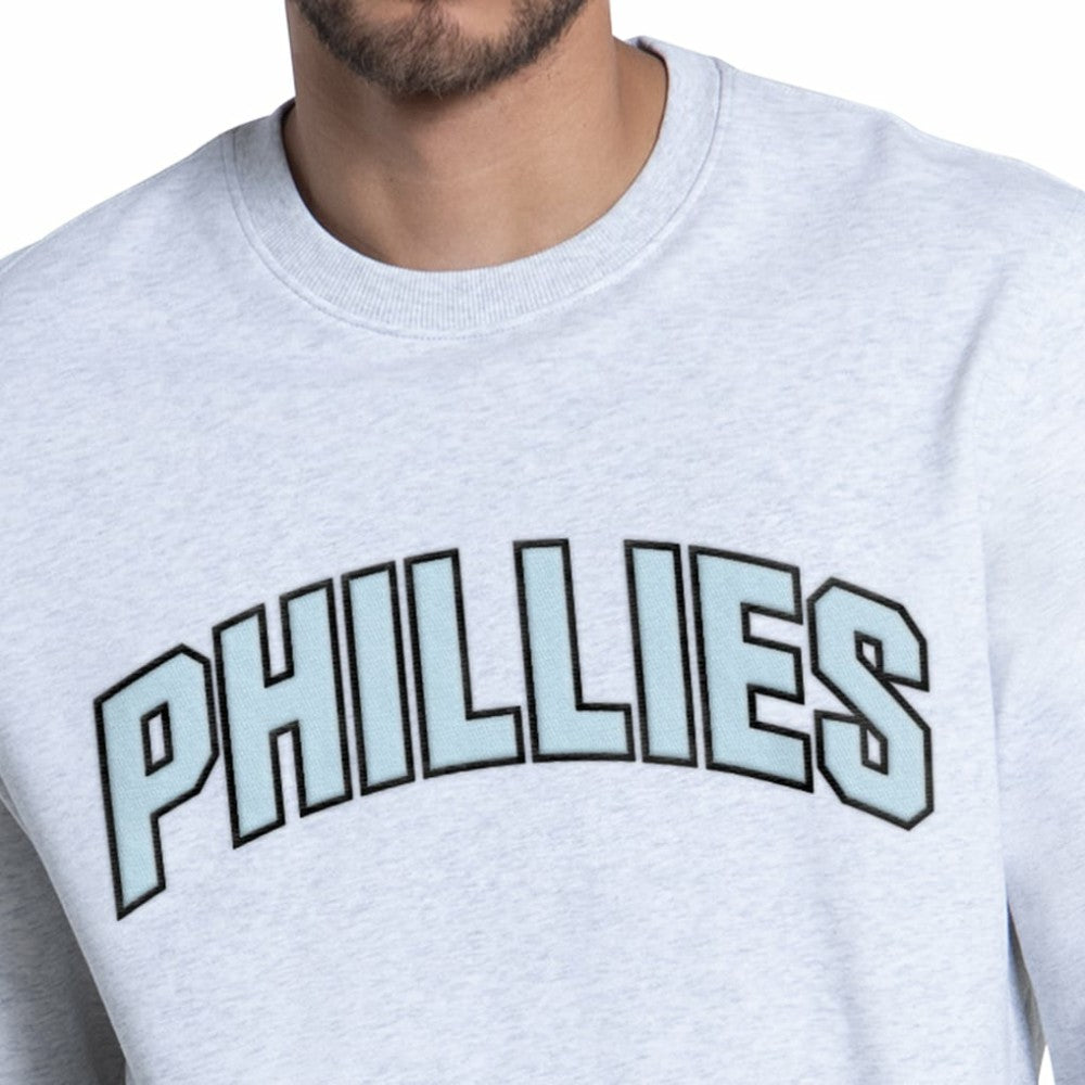 Philadelphia Phillies Starter Face of Ice Blue French Terry Sweatshirt - Gray - MLB Discount