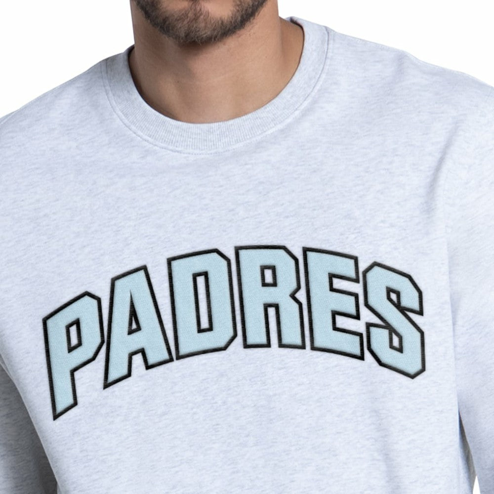 San Diego Padres Starter Face of Ice Blue French Terry Sweatshirt - Gray - MLB Lifestyle