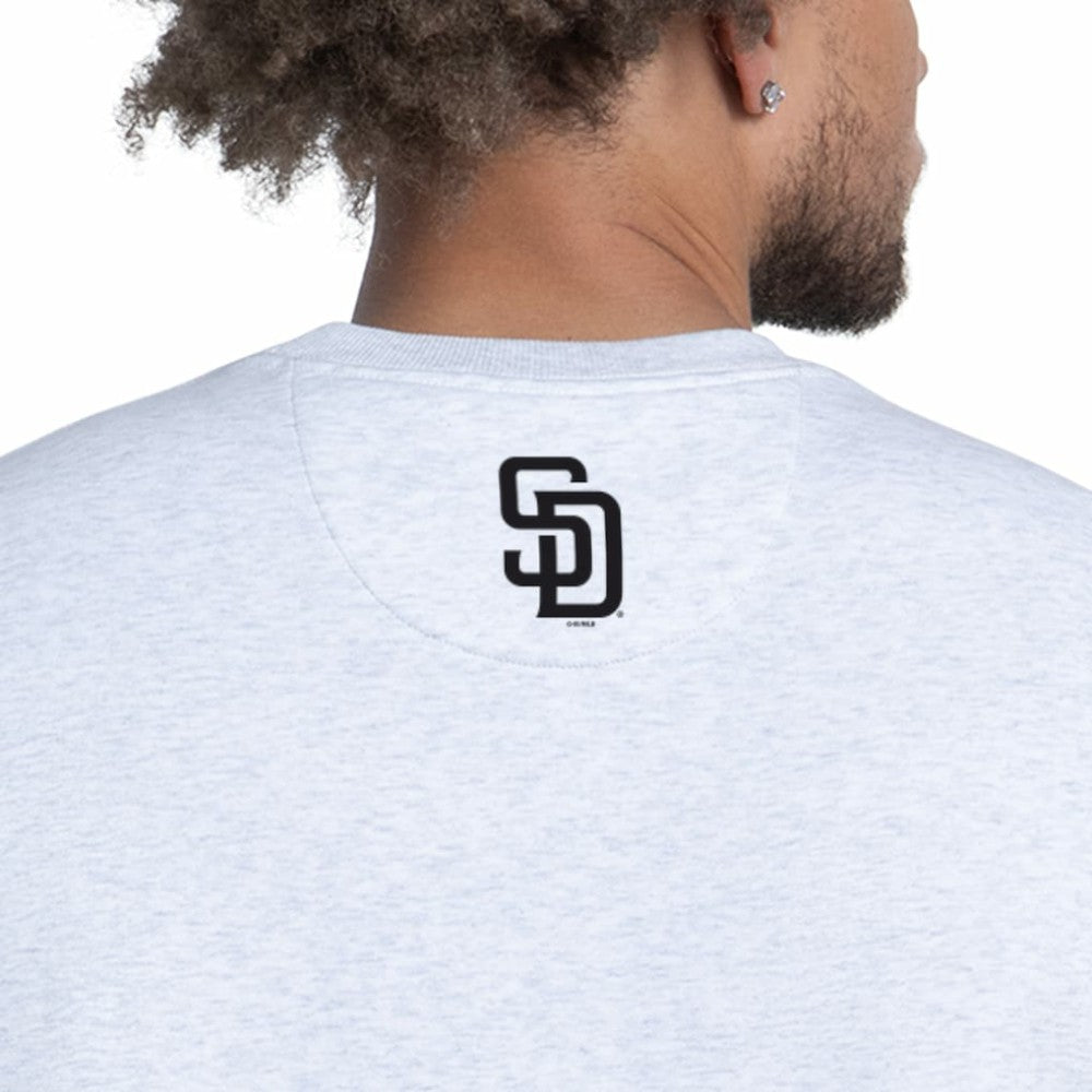 San Diego Padres Starter Face of Ice Blue French Terry Sweatshirt - Gray - MLB Lifestyle