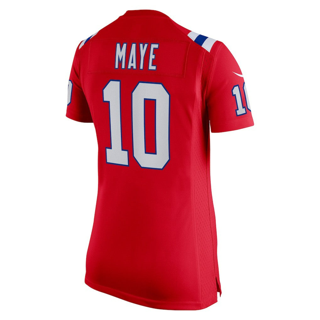 Nike Drake Maye New England Patriots Women's Alternate Game Jersey Red