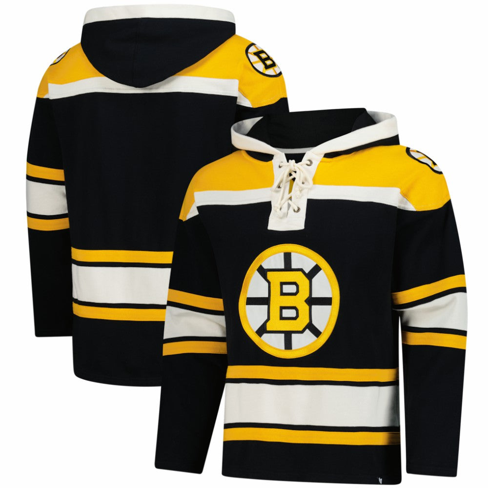 Boston Bruins '47 Superior Lacer Hoodie - Black - NHL 203639578