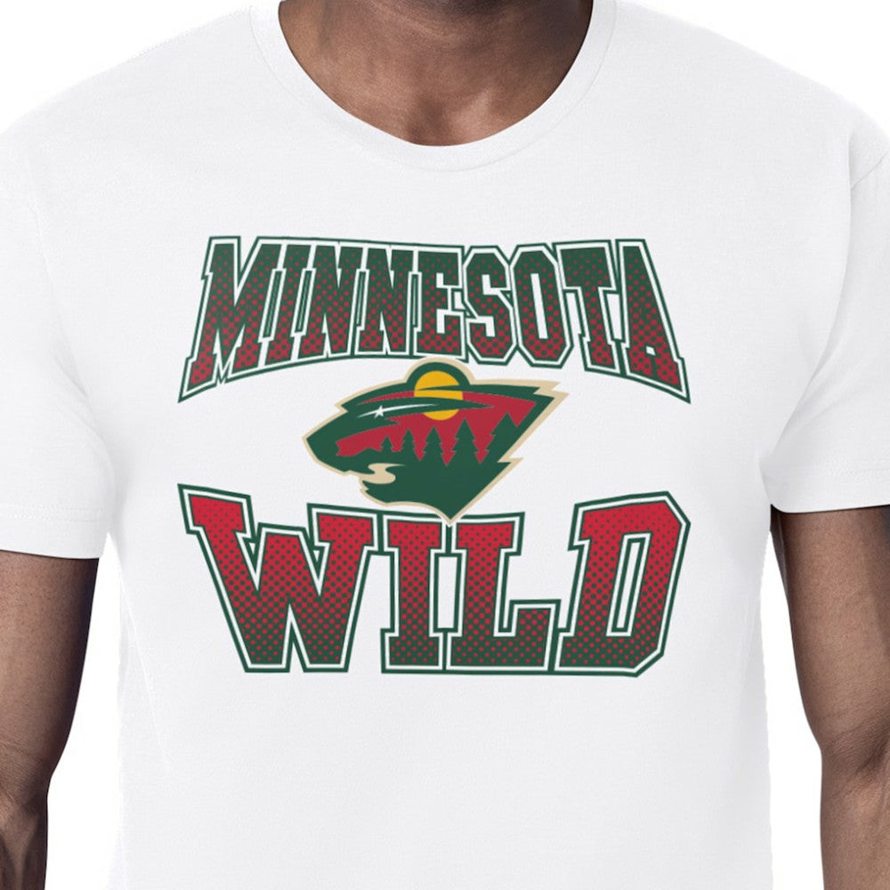 Minnesota Wild Starter Comic Style Team Graphic T-Shirt - White - NHL 203639602