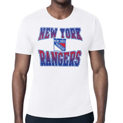 New York Rangers Starter Comic Style Team Graphic T-Shirt - White - NHL 203639604