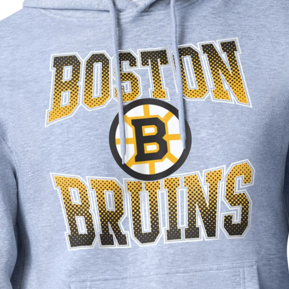 Boston Bruins Starter Comic Style Team Graphic Hoodie - Gray - NHL 203639616