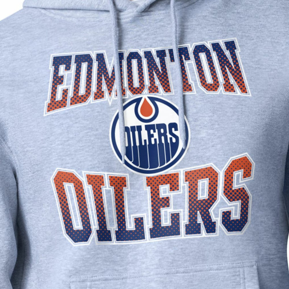 Edmonton Oilers Starter Comic Style Team Graphic Hoodie - Gray - NHL 203639620