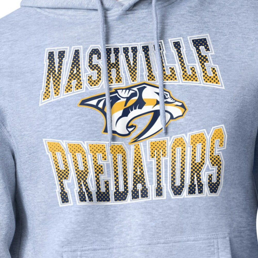 Nashville Predators Starter Comic Style Team Graphic Hoodie - Gray - NHL 203639628
