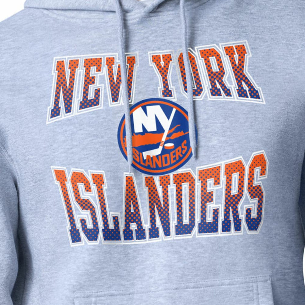 New York Islanders Starter Comic Style Team Graphic Hoodie - Gray - NHL 203639632