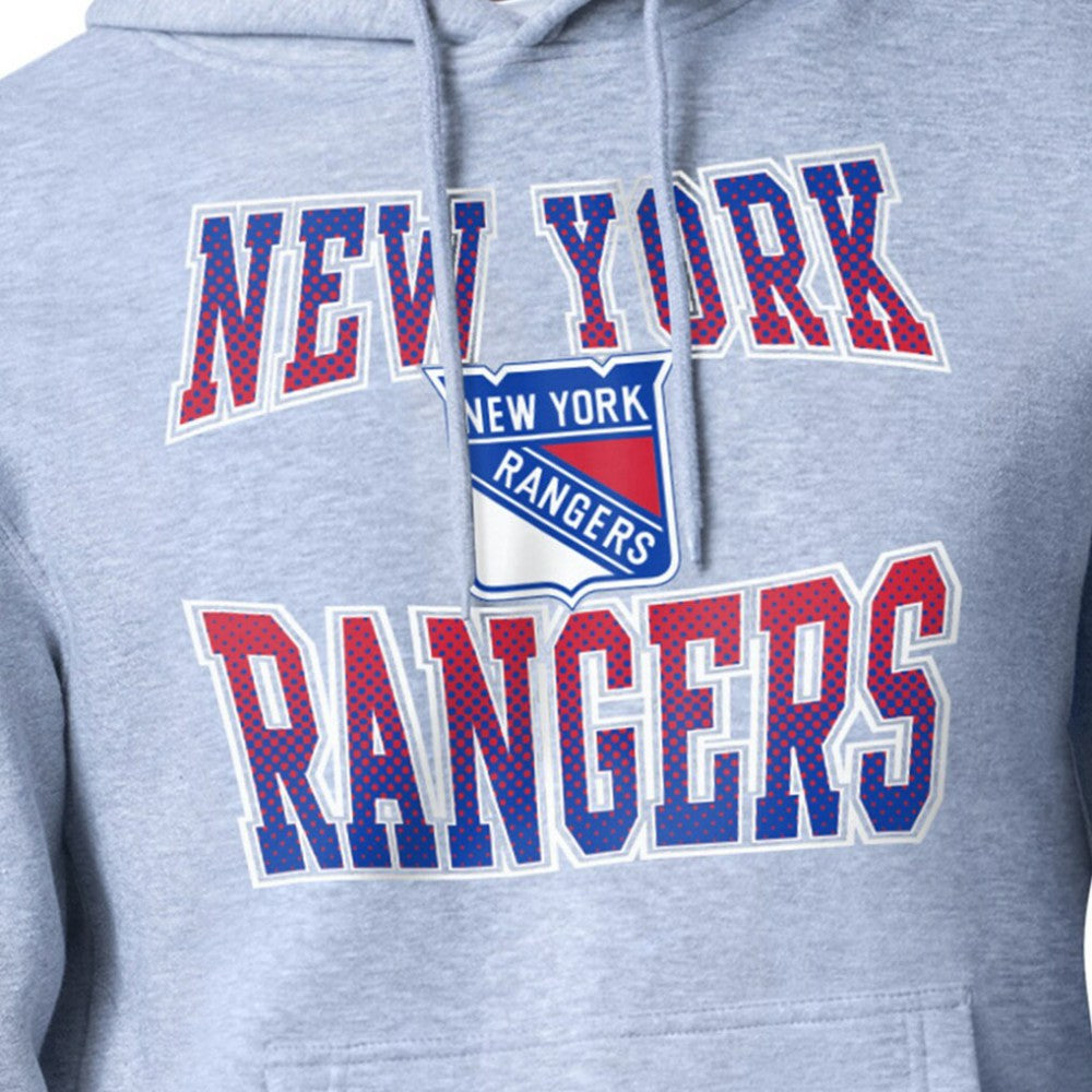 New York Rangers Starter Comic Style Team Graphic Hoodie - Gray - NHL 203639634