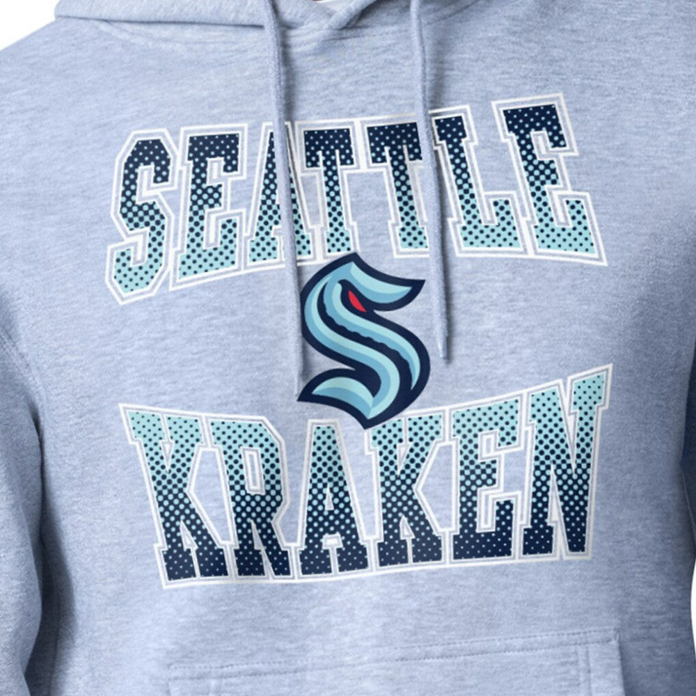 Seattle Kraken Starter Comic Style Team Graphic Hoodie - Gray - NHL 203639638