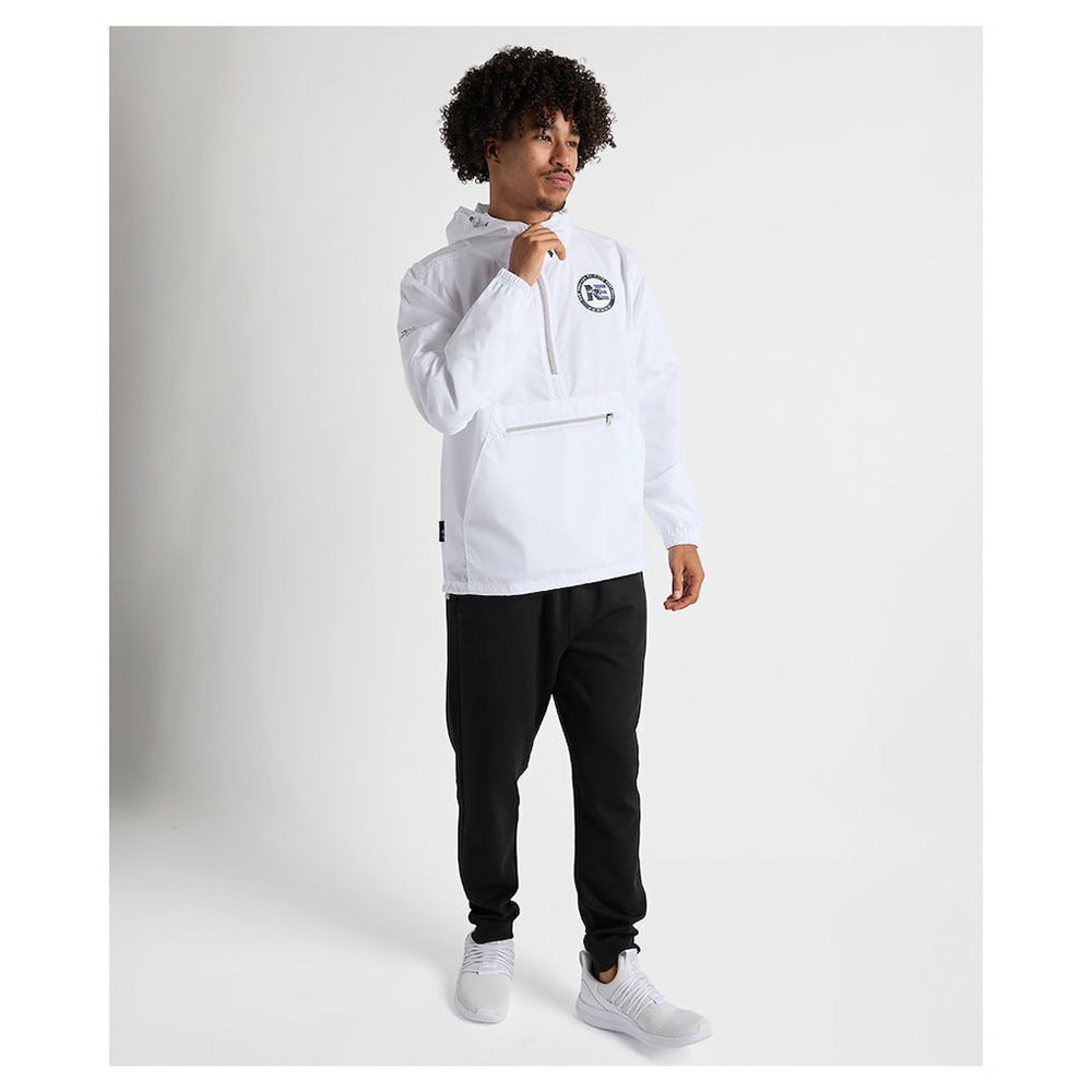 Charles River x New England Patriots Pack-N-Go Half-Zip Hoodie White