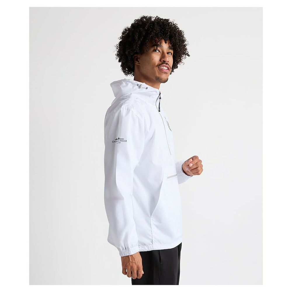 Charles River x New England Patriots Pack-N-Go Half-Zip Hoodie White
