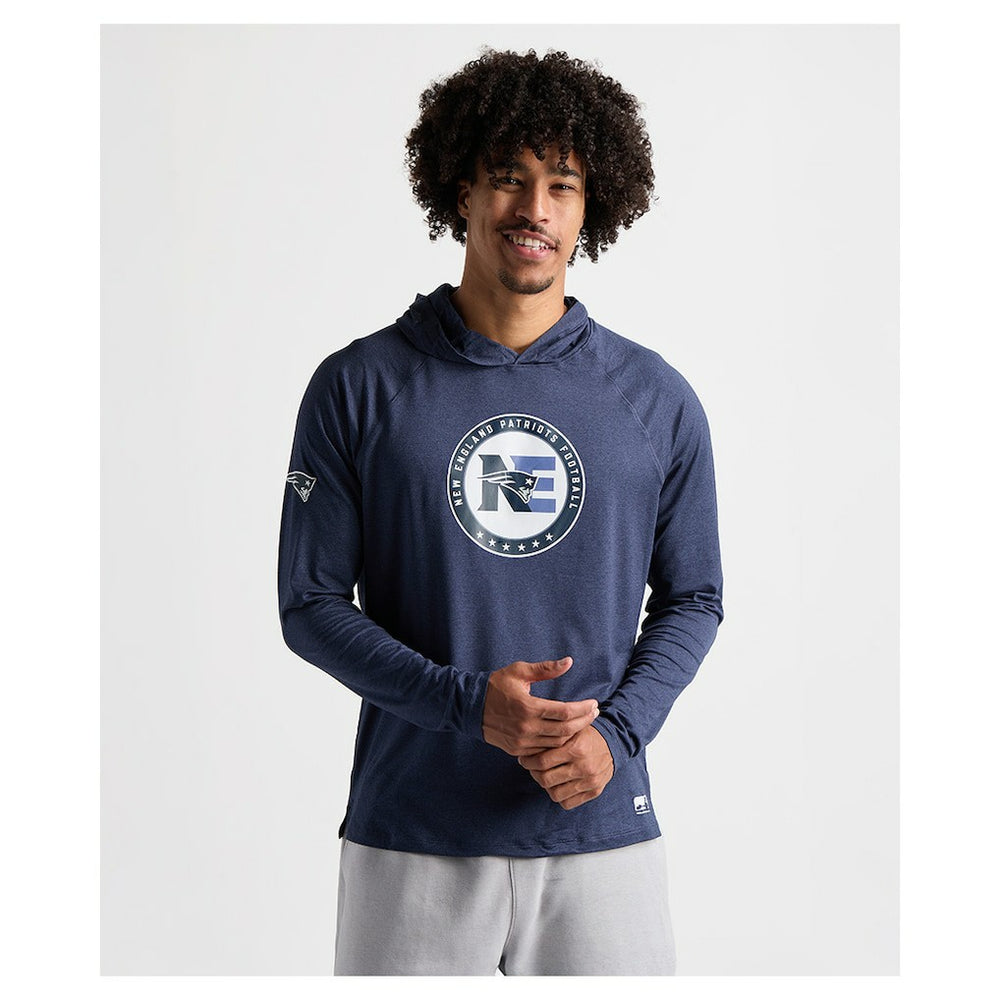 Charles River x New England Patriots Cayak Hooded Long Sleeve T-Shirt Navy