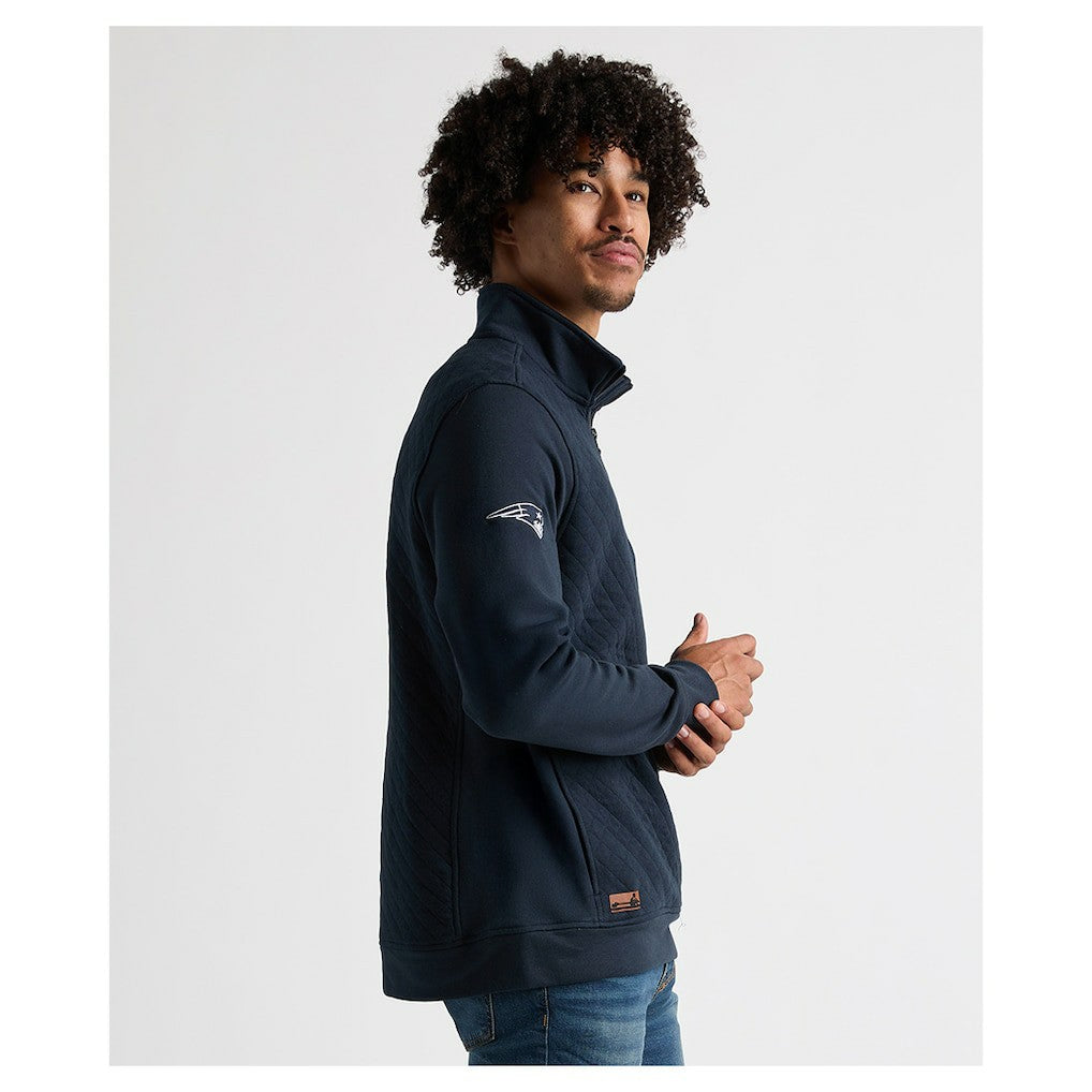 Charles River x New England Patriots Franconia Quilted Quarter-Zip Sweatshirt Navy
