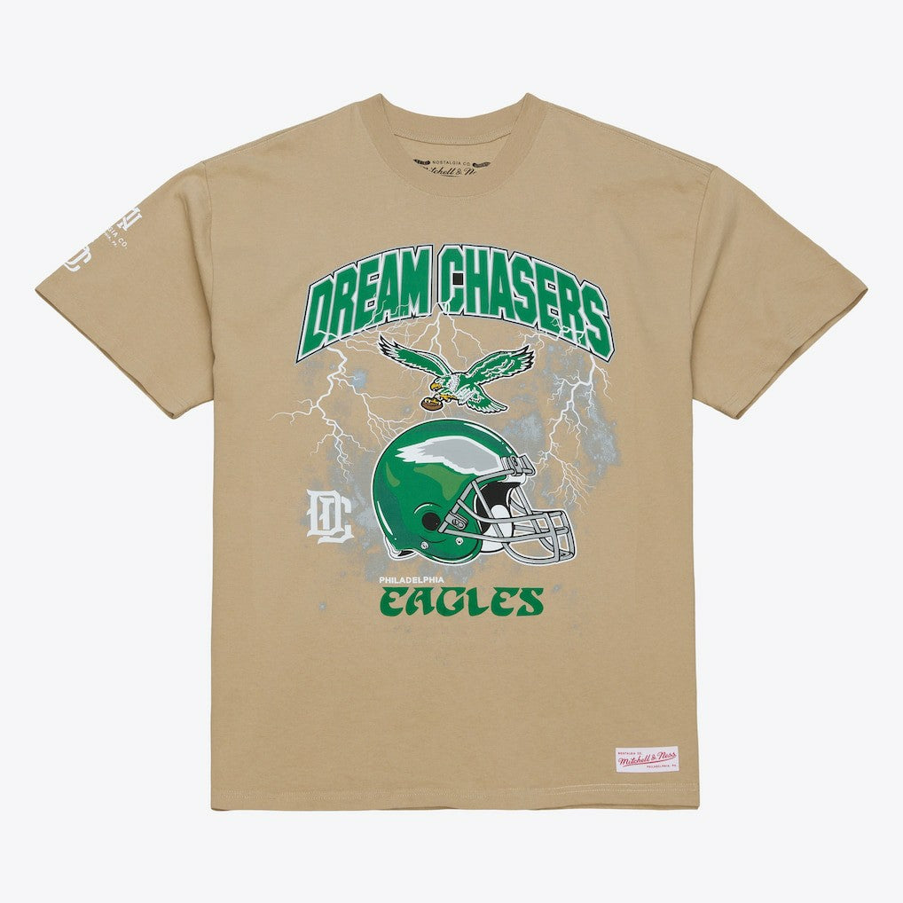 Mitchell & Ness Philadelphia Eagles Dream Chasers Rings T-Shirt Khaki