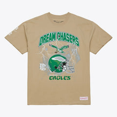 Mitchell & Ness Philadelphia Eagles Dream Chasers Rings T-Shirt Khaki