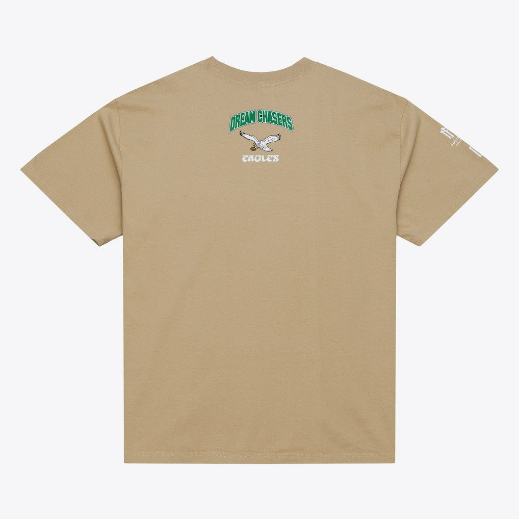 Mitchell & Ness Philadelphia Eagles Dream Chasers Rings T-Shirt Khaki