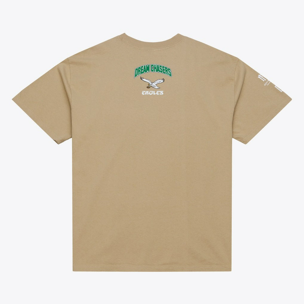 Mitchell & Ness Philadelphia Eagles Dream Chasers Rings T-Shirt Khaki