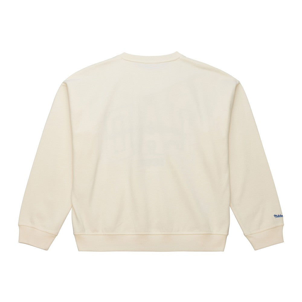 Los Angeles Dodgers Mitchell & Ness Women's Premium Crewneck Sweatshirt - Cream - Mitchell & Ness Sale