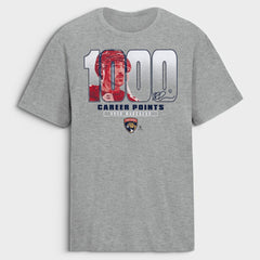 Brad Marchand Florida Panthers 1,000 Career Points Legacy T-Shirt - Gray - NHL 203643786