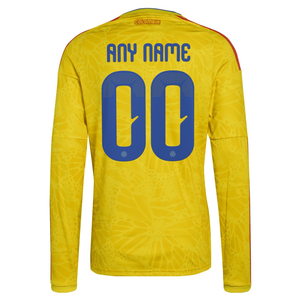 Colombia National Team FIFA x World Cup 2026 Home Replica Long Sleeve Custom Jersey Yellow - Adidas outlet