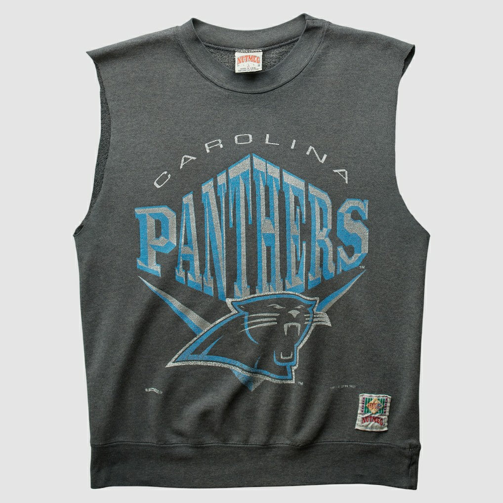 Fanatics Carolina Panthers Nutmeg Mills 90s Pullover Sweatshirt Charcoal Vintage