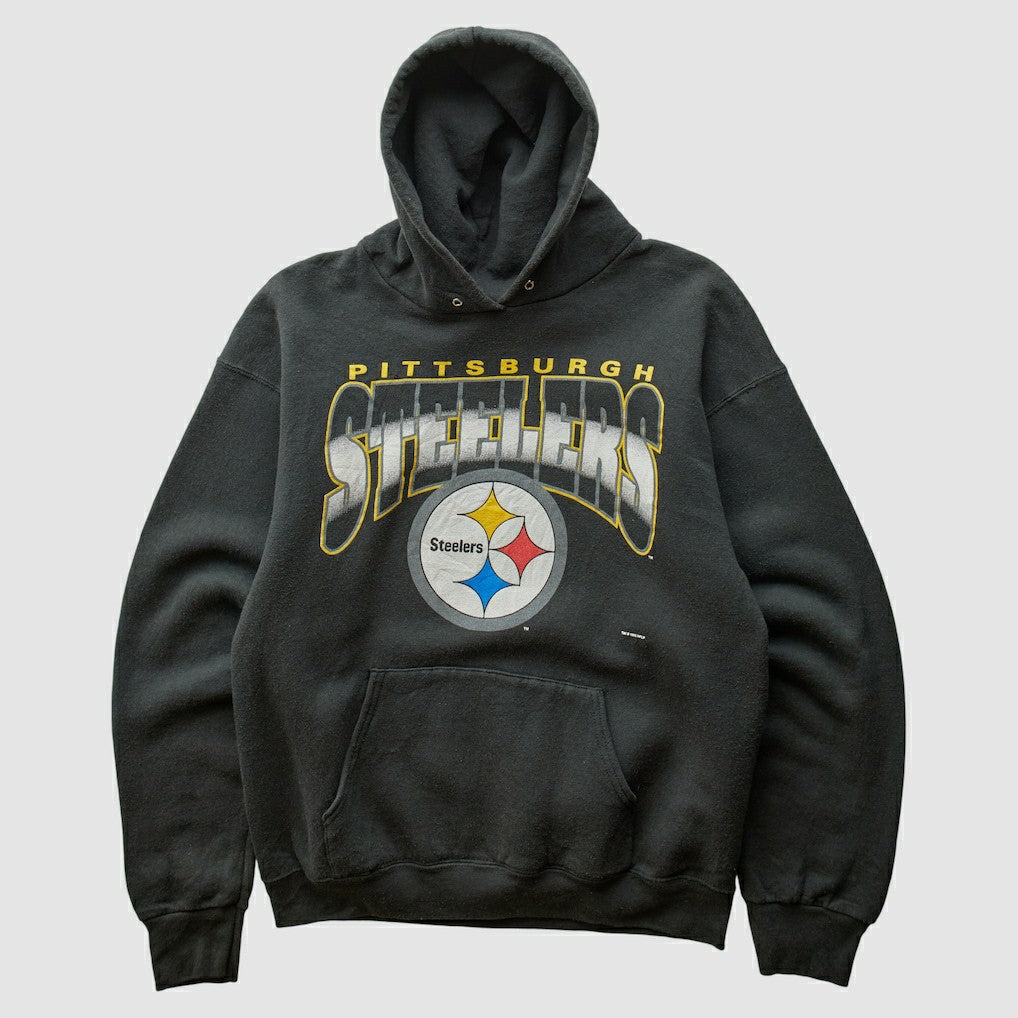 Fanatics Pittsburgh Steelers 90s Hooded Pullover Sweatshirt Black Vintage