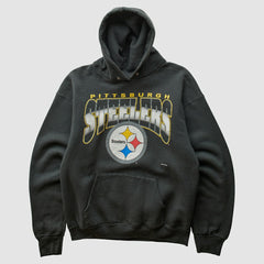 Fanatics Pittsburgh Steelers 90s Hooded Pullover Sweatshirt Black Vintage