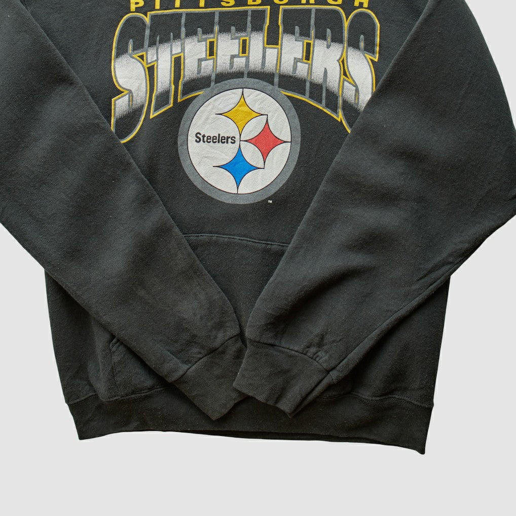Fanatics Pittsburgh Steelers 90s Hooded Pullover Sweatshirt Black Vintage