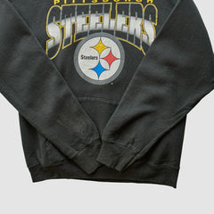Fanatics Pittsburgh Steelers 90s Hooded Pullover Sweatshirt Black Vintage
