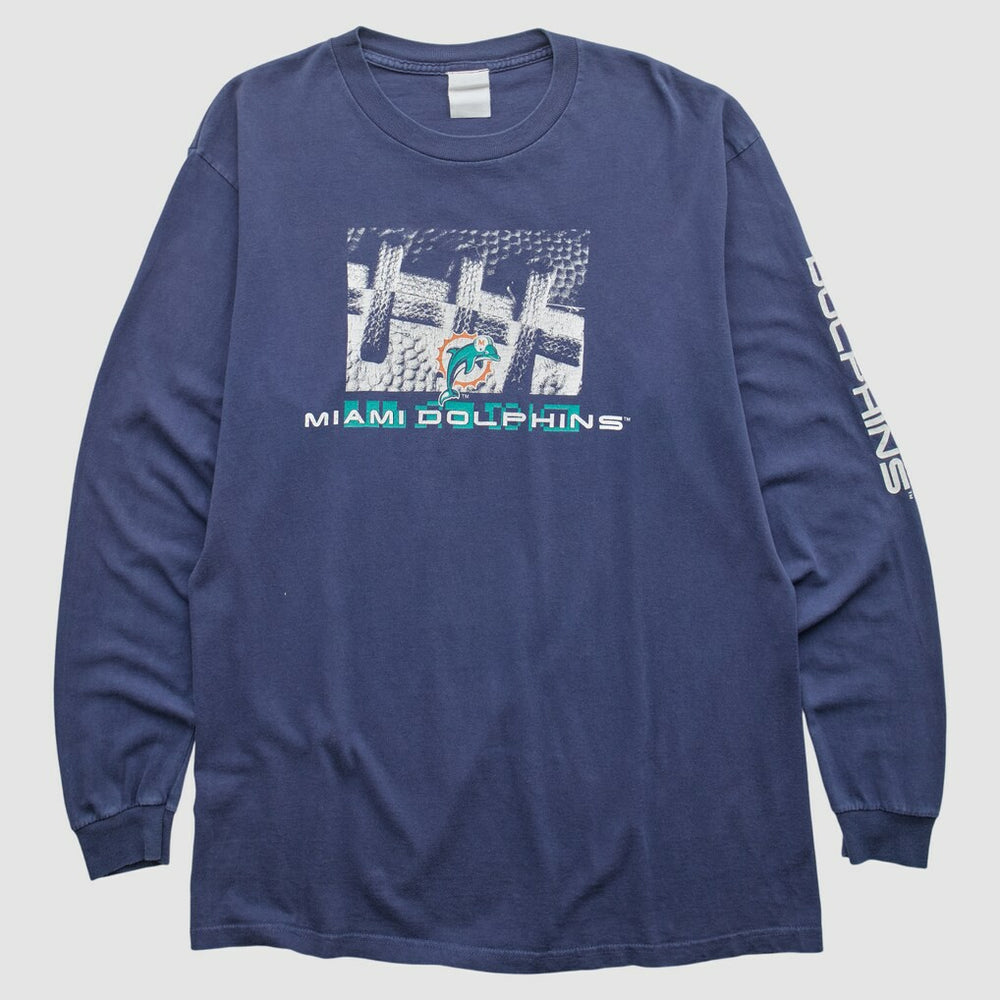 Fanatics Miami Dolphins 2000s Long Sleeve T-shirt Navy Vintage