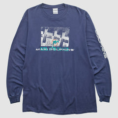 Fanatics Miami Dolphins 2000s Long Sleeve T-shirt Navy Vintage
